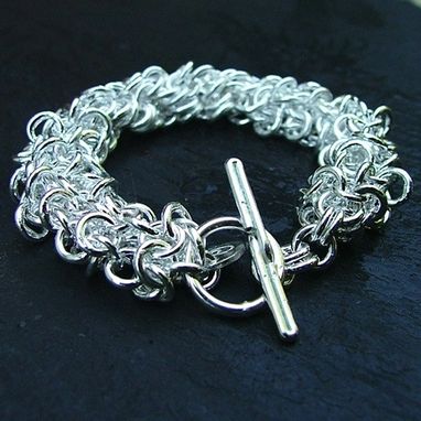 Custom Made Japanese Sterling Silver Chainmail Bracelet