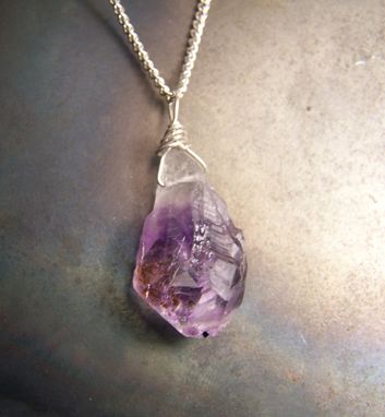 Hand Made Amethyst - Crystal - Wire Wrap - Necklace Pendant - From ...
