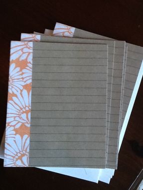 Custom Made Khaki With A Bright Orange Border Notecard Set