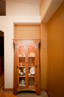 Custom Made Oak China Cabinet