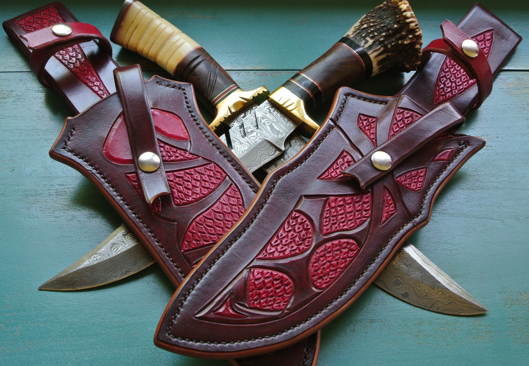 Hand Crafted The Drago Series Custom Leather Knife Sheaths By Strong