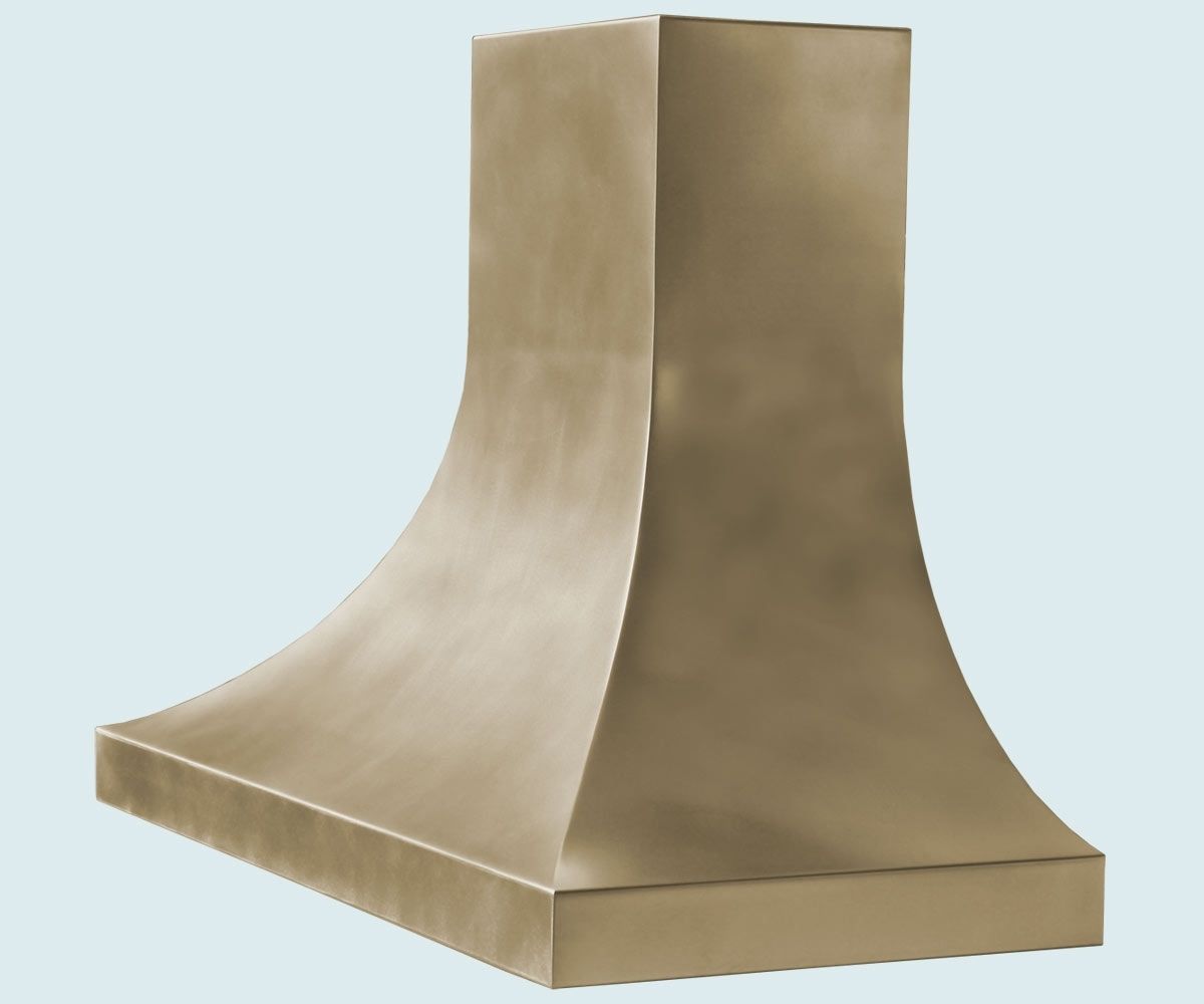 Hand Made Bronze Range Hood With Integral Stack by Handcrafted Metal