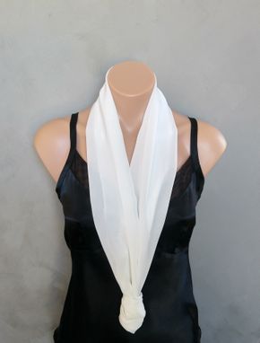 Custom Made Ivory Chiffon Scarf