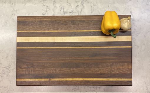 Custom Made Solid Wood Edge Grain Cutting Board Walnut, Maple, Cherry, Canary Woods