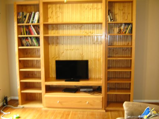 Custom Made Entertainment Center/ Book Shelves