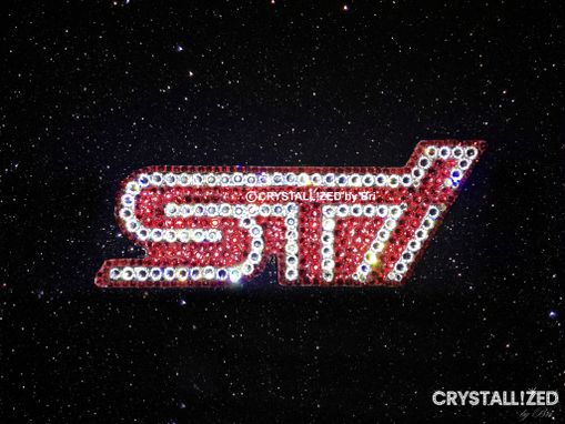 Custom Made Crystallized Subaru Sti Grille Bolt On Emblem Genuine European Crystals Bedazzled