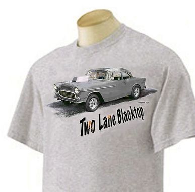 Custom Made Two Lane Blacktop T-Shirt '55 Chevy Movie Car Auto Art