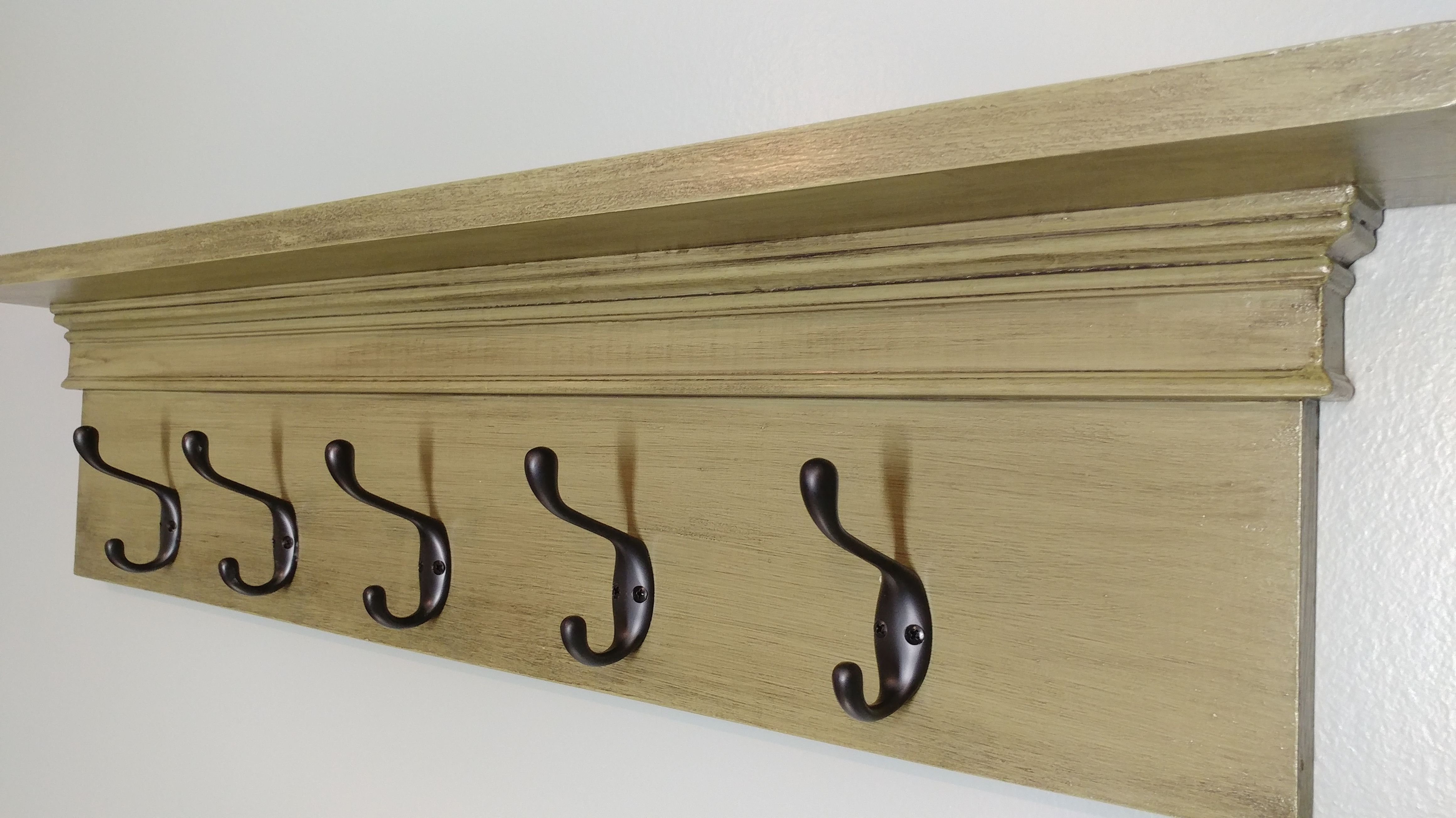 Buy Hand Crafted Elegant Coat Rack With Shelf, made to order from Jodi