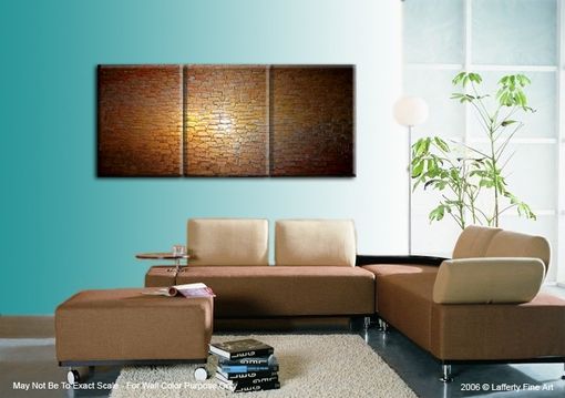 Custom Made Original Large Abstract Painting Gold Bronze Texture Modern Palette Knife, Thick Textured Painting