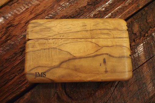 Custom Made Wood Wallet And Business Card Holder