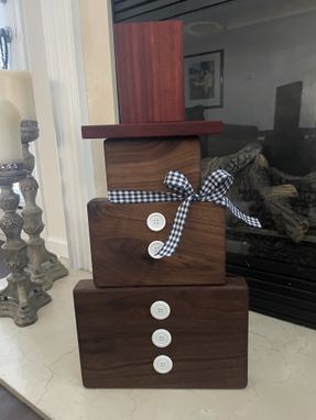 Custom Made Walnut Snowman