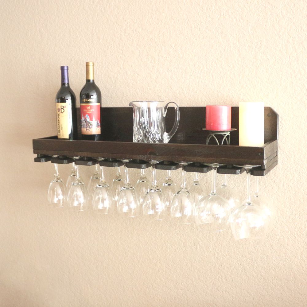Buy a Hand Crafted Custom Order For Vicky 28" Glasses Shelf, made to