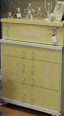 Custom Made Hand Painted Chest Of Drawers And Custom Cabinet