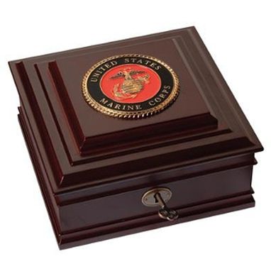 Custom Made U.S. Marine Corps Medallion Desktop Box