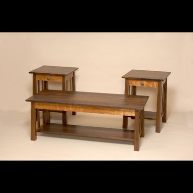 Custom Made Prairie Style Coffee And End Table Set