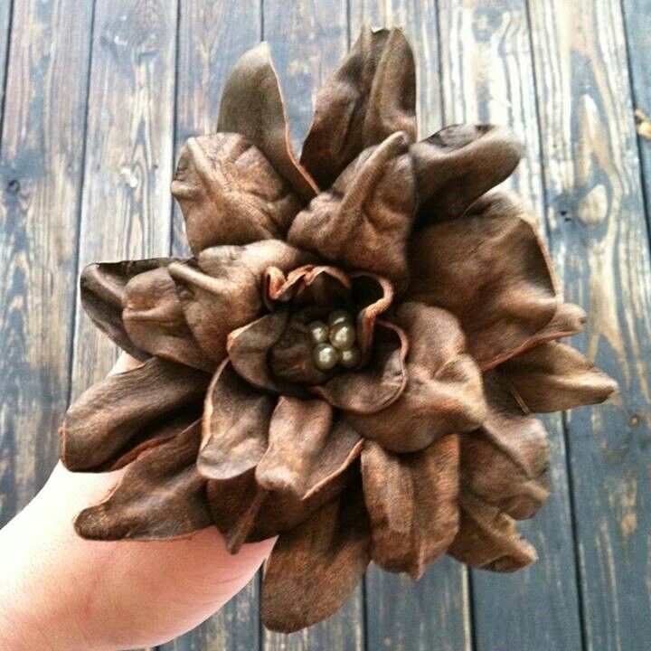 Hand Made Custom Leather Flowers by DyJo Designs