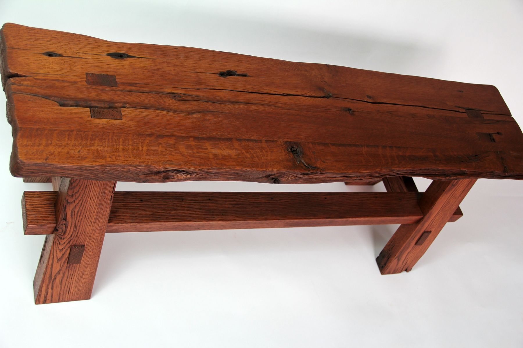 Hand Crafted Rustic Reclaimed Barnwood Bench By Intelligent Design Hand Crafted Rustic Reclaimed Barnwood Bench By Intelligent Design Woodwork Custommade