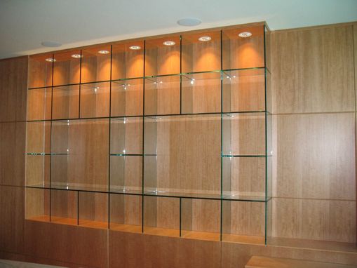 Custom Made Glass Shelves With No Hardware