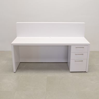 Custom Made Modern Reception And Retail Desk - Dallas Straight Desk