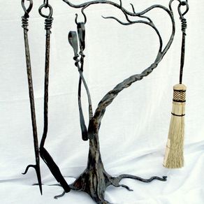 Handmade Rams Head Hearth Set By Art In Iron Custommade Com