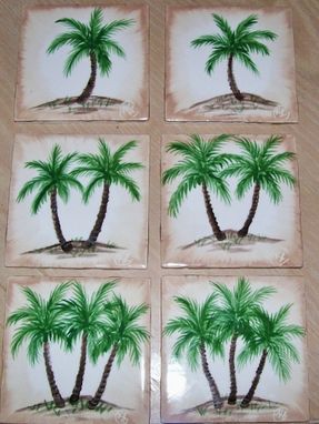 Custom Made Palm Tree Tile Murals