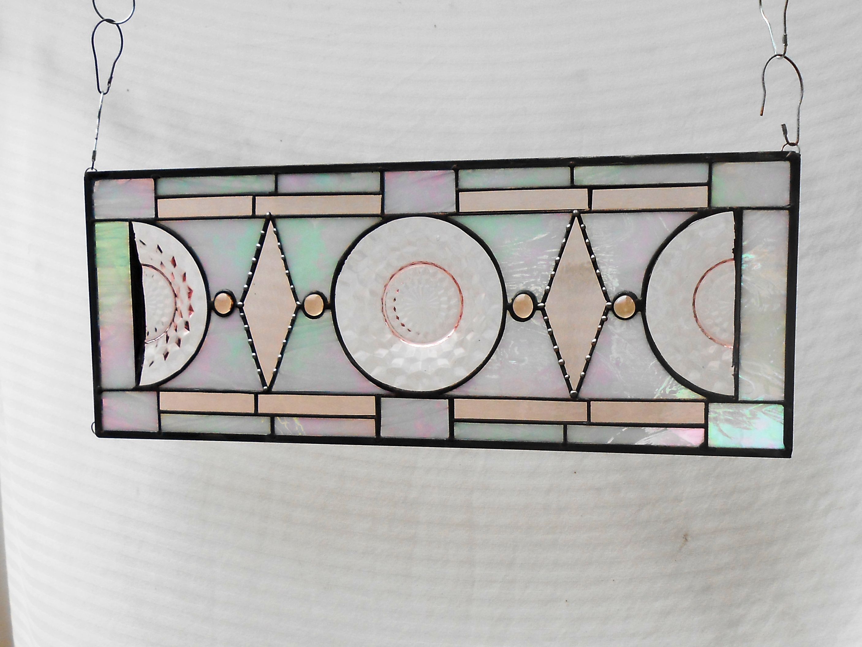 Buy Handmade Stained Glass Plate Panel, Vintage Cubist