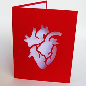 anatomical heart valentine red white cut paper silhouette art greeting card by paula arwen owen - Custom Greeting Cards anatomical heart valentine red white cut paper silhouette art greeting card by paula arwen owen - Custom Greeting Cards