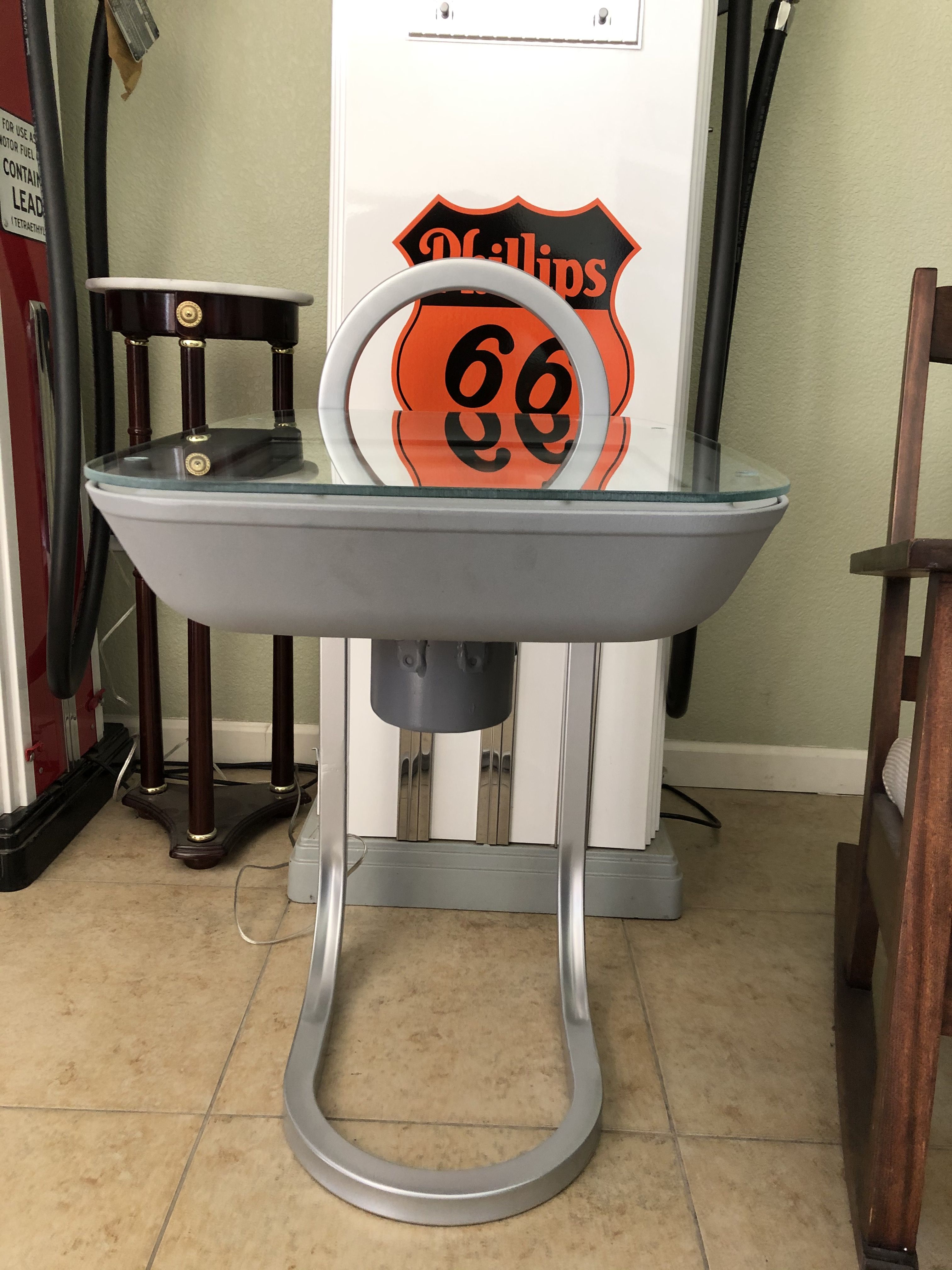 Buy Hand Crafted Industrial Design Lighted End Table, made to order