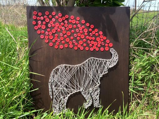 Custom Made Nursery String Art - Elephant Balloon