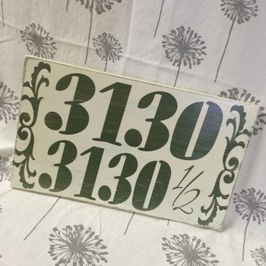 Custom Made 6x20 Outdoor Ready- Address Plaque- House Number Sign Wood Sign Painted