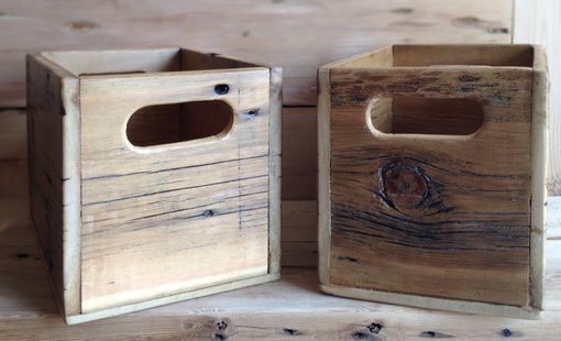 Custom Made Reclaimed Wood Storage Boxes