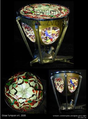 Custom Made Lighted Glass Sculptural End Tables