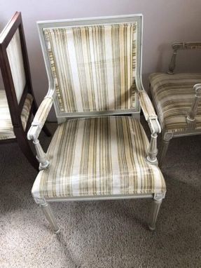Custom Made Sample - Dining Chairs Painted And Reupholstered