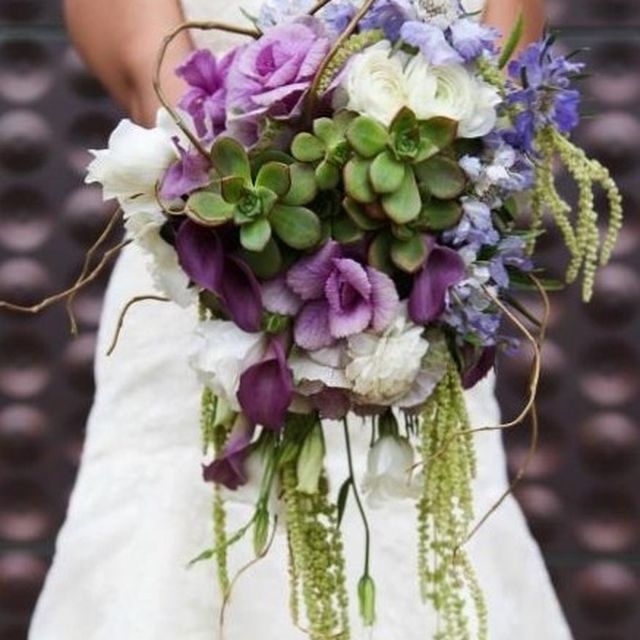 Custom Succulent Cascade Bridal Bouquet By House Of Magnolias Custom Succulent Cascade Bridal Bouquet By House Of Magnolias