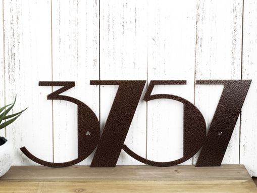 Custom Made Modern House Number Metal Sign