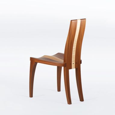 Custom Made Dining Chairs Handmade In Solid Mahogany & Maple Wood, Available As Single Or Set Of "Gazelle"