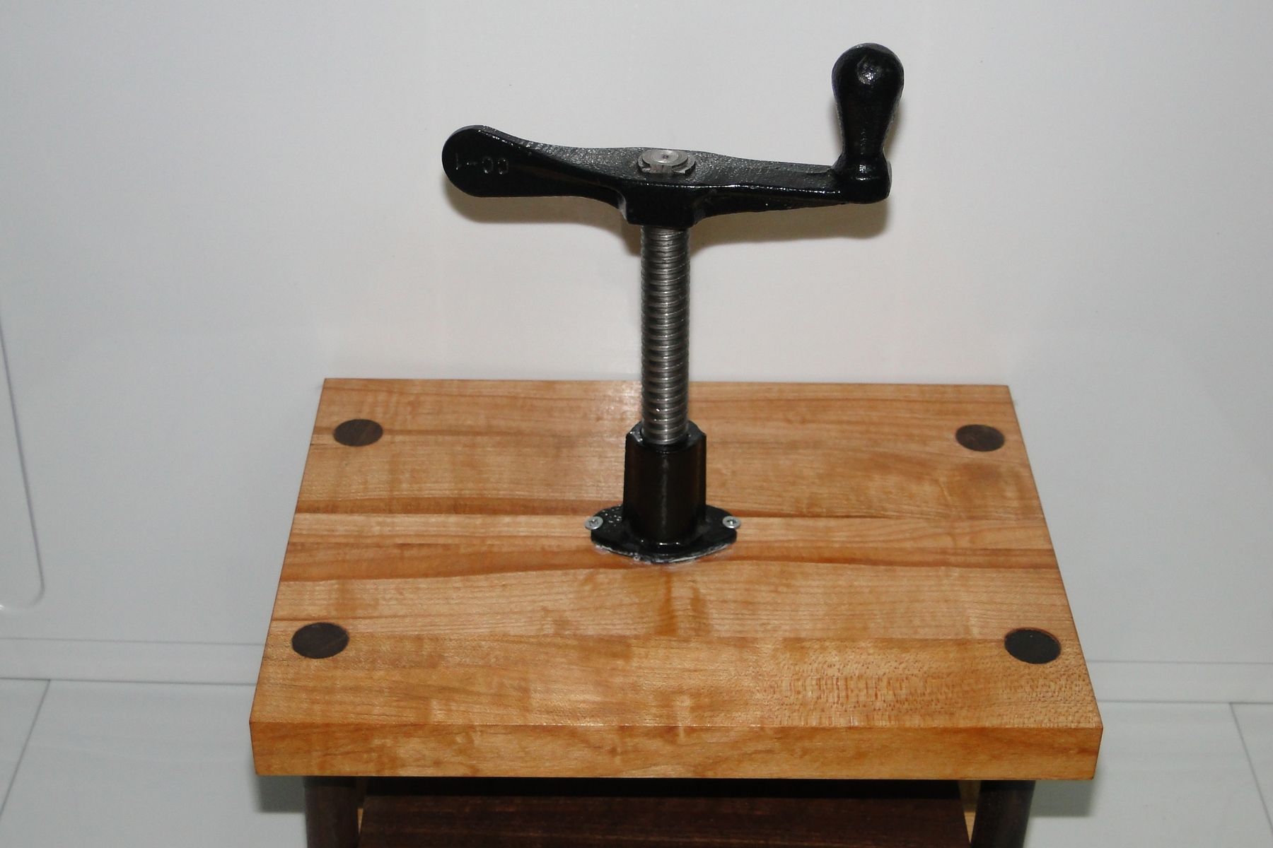 Custom Solid Maple And Walnut Wooden Book Press by Edelman's Wood