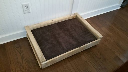 Custom Made Recycled Wood Dog Bed With 2" Poly Foam Pillow. Free Personalization