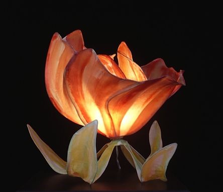 Custom Made California Poppy Table Lamp