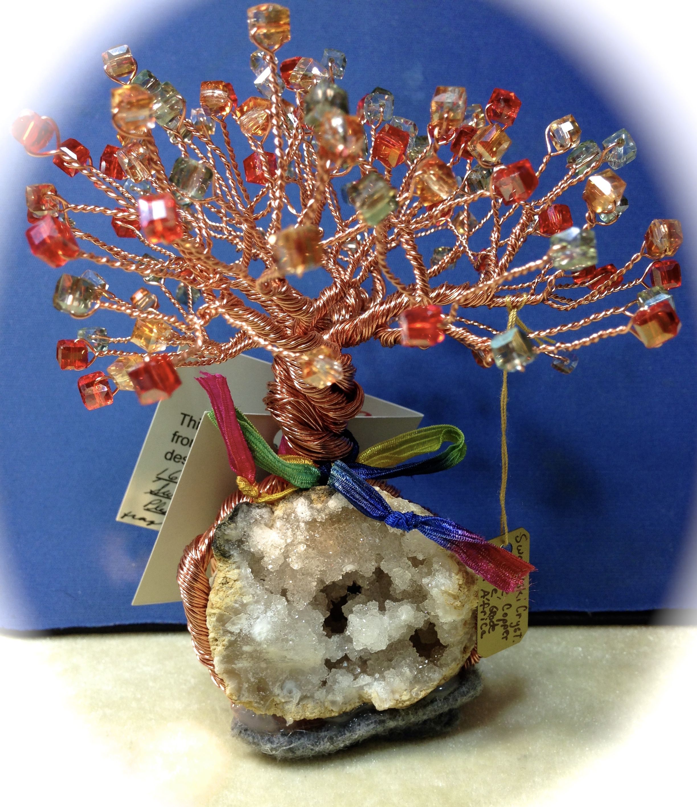 Custom Copper Wire Tree Sculpture by L'Adore Opals