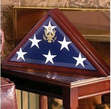 Custom Made Memorial Flag Case - Burial Flag Display Box