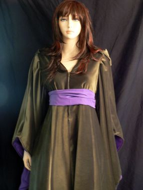 Custom Made Star Wars Padme Green Cut Velvet Dress