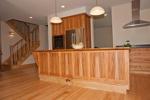 Custom Made Cherry, American Lacewood, And Maple Kitchen Cabinets
