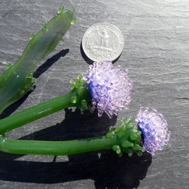 Custom Made Hand-Blown Glass Thistle Ornament