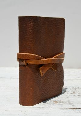 Custom Made Leather Bound Handmade Pocket Journal Hunter Outdoorsman Diary Art Notebook