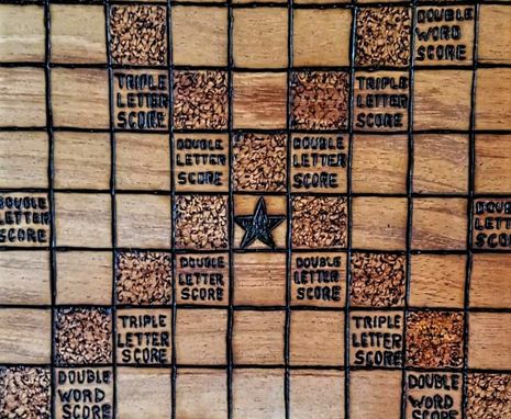 Custom Made Scrabble Board, Custom, Wood Scrabble Board, Scrabble
