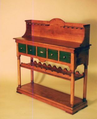 Custom Made "Hotel Guanella" - Alder Lodge Style Wine Service Bar