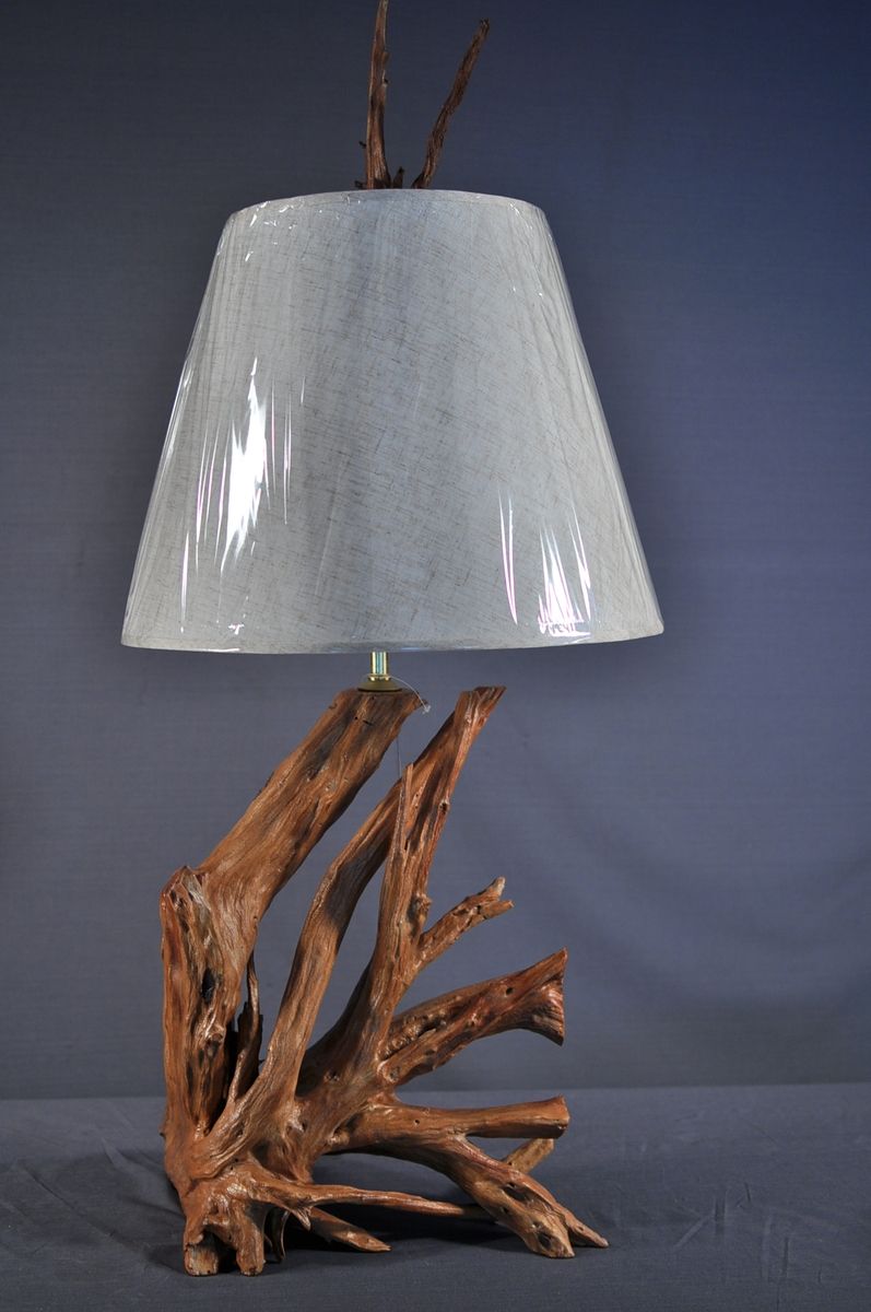 Driftwood Table Lamp By Decor, Wide Driftwood Table Lamp