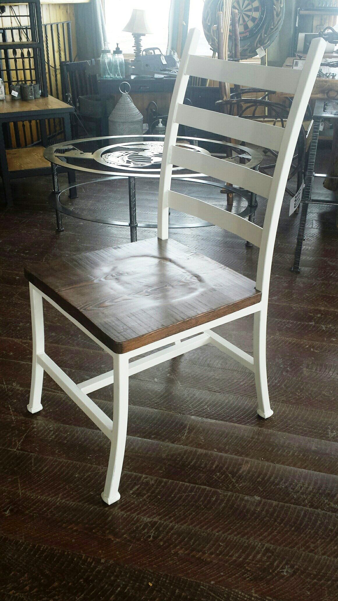 Buy Hand Crafted Handcrafted Iron Metal Dining Chair With Douglas Fir