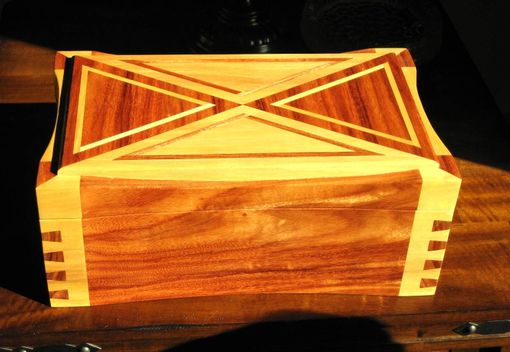 Custom Made Exotic Hardwood Tabletop Humidor